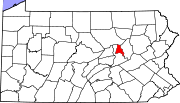 State map highlighting Montour&#32;County