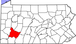 State map highlighting Westmoreland&#32;County