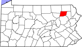 State map highlighting Wyoming&#32;County