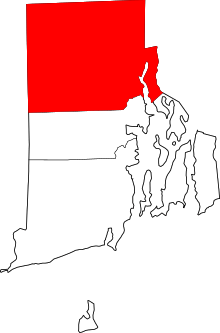 State map highlighting Providence&#32;County