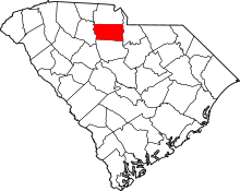State map highlighting Chester&#32;County