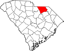 State map highlighting Chesterfield&#32;County