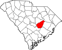 State map highlighting Clarendon&#32;County