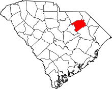 State map highlighting Darlington&#32;County