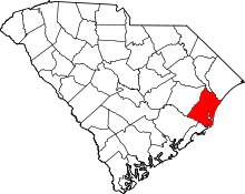 State map highlighting Georgetown&#32;County