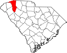 State map highlighting Greenville&#32;County
