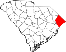State map highlighting Horry&#32;County