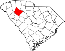 State map highlighting Laurens&#32;County