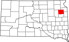 State map highlighting Codington&#32;County