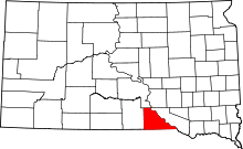 State map highlighting Gregory&#32;County