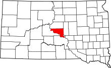 State map highlighting Hughes&#32;County