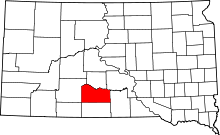 State map highlighting Mellette&#32;County