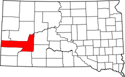 State map highlighting Pennington&#32;County