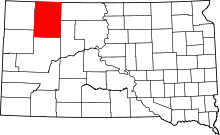 State map highlighting Perkins&#32;County
