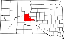 State map highlighting Stanley&#32;County