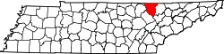 State map highlighting Scott&#32;County