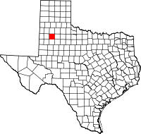 State map highlighting Lubbock&#32;County