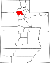 State map highlighting Davis&#32;County