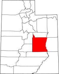 State map highlighting Emery&#32;County