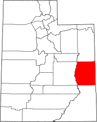 State map highlighting Grand&#32;County