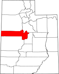 State map highlighting Juab&#32;County