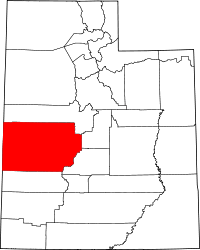 State map highlighting Millard&#32;County