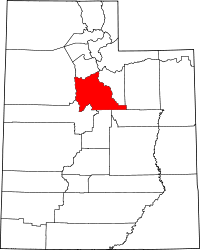 State map highlighting Utah&#32;County