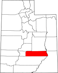 State map highlighting Wayne&#32;County