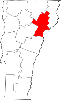 State map highlighting Caledonia&#32;County