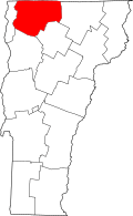 State map highlighting Franklin&#32;County