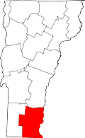 State map highlighting Windham&#32;County