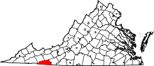 State map highlighting Grayson&#32;County