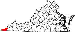 State map highlighting Lee&#32;County