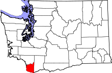State map highlighting Clark&#32;County