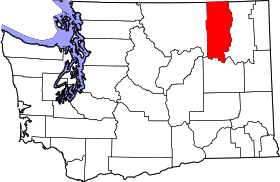 State map highlighting Ferry&#32;County