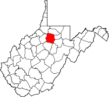 State map highlighting Harrison&#32;County