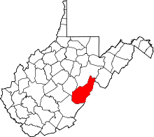 State map highlighting Pocahontas&#32;County