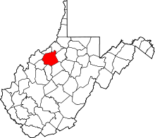 State map highlighting Ritchie&#32;County