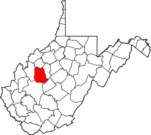 State map highlighting Roane&#32;County