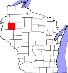State map highlighting Barron&#32;County