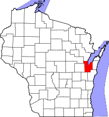 State map highlighting Brown&#32;County