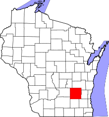 State map highlighting Dodge&#32;County