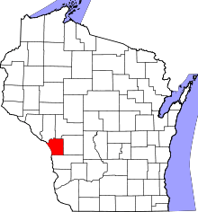 State map highlighting La Crosse&#32;County
