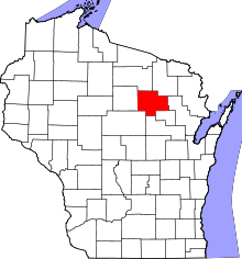 State map highlighting Langlade&#32;County