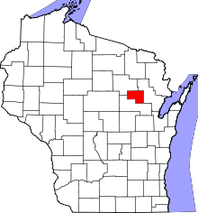 State map highlighting Menominee&#32;County