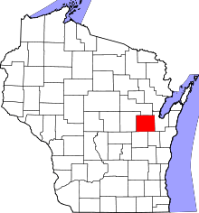State map highlighting Outagamie&#32;County