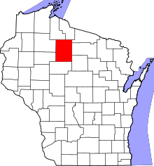 State map highlighting Price&#32;County
