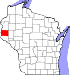 State map highlighting St. Croix&#32;County