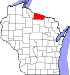 State map highlighting Vilas&#32;County