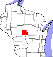 State map highlighting Wood&#32;County